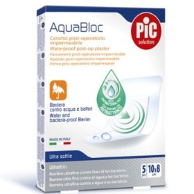 PIC SOLUTION AquaBloc Αυτοκόλλητο Επίθεμα Αδιάβροχο 10cm x 8cm 5 Τεμάχια