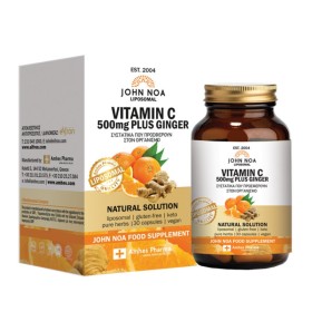 John Noa Caps Vitamin C 500mg Plus Ginger 10mg 30 Φυσικές Κάψουλες