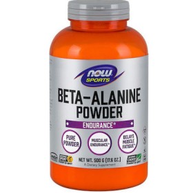NOW Sports Beta-Alanine Powder (100% Pure) - Vegetarian  Συμπλήρωμα για Τόνωση & Ενέργεια για Μείωση της Κόπωσης 500g
