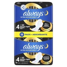 Always Ultra Σερβιέτες Secure Night με Φτερά Μέγεθος 4 12 Τεμάχια Always Ultra Σερβιέτες Secure Night με Φτερά Μέγεθος 4 12 Τεμάχια