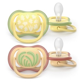 Philips Avent Ultra Air Ορθοδοντική Πιπίλα για 0-6m Κίτρινο-Πορτοκαλί 2 Τεμάχια [SCF087/08]