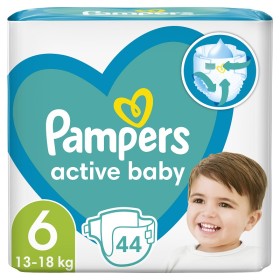 Pampers Active Baby Μέγεθος 6 (13-18kg) Βρεφικές Πάνες 44 Τεμάχια