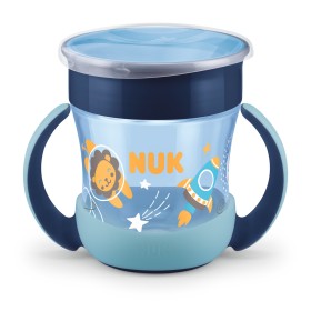 Nuk Mini Magic Cup Night Παιδικό Ποτηράκι με Χείλος & Καπάκι 6m+ Μπλε 160ml [10.751.352]