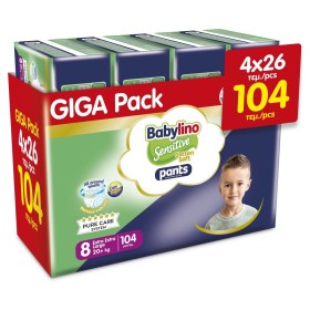 Babylino Pants Unisex No8 Πάνες Βρακάκι Extra Extra Large 19+kg 104 Τεμάχια [Monthly Pack]