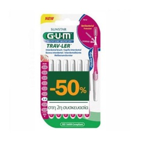 Gum Promo Trav-Ler Μεσοδόντια Βουρτσάκια με Καπάκι 1.4mm -50% Στη 2η Συσκευασία 12 Τεμάχια Gum Promo Trav-Ler Μεσοδόντια Βουρτσάκια με Καπάκι 1.4mm -50% Στη 2η Συσκευασία 12 Τεμάχια