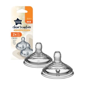 Tommee Tippee Θηλές Σιλικόνης Closer To Nature Μεγάλης Ροής 6m+ 2 Τεμάχια