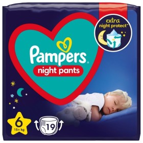 PAMPERS Night Pants Πάνες Μέγεθος 6 (15+ kg) 19 Τεμάχια
