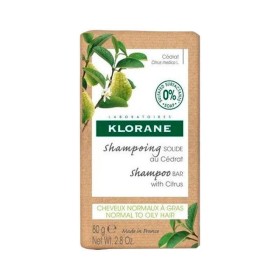 KLORANE Shampoo Bar with Citrus Solid Shampoo with Citrus for Normal to Oily Hair 80g