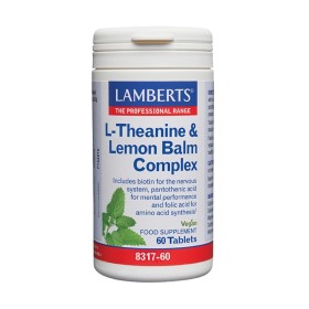 Lamberts Theanine & Lemon Balm Complex Συμπλήρωμα για Περίοδο Έντονου Άγχους 60 Tαμπλέτες Lamberts Theanine & Lemon Balm Complex Συμπλήρωμα για Περίοδο Έντονου Άγχους 60 Tαμπλέτες