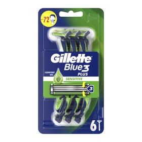 Gillete Blue3 Plus Sensitive Disposable Razors μιας Χρήσης 6 Τεμάχια Gillete Blue3 Plus Sensitive Disposable Razors μιας Χρήσης 6 Τεμάχια