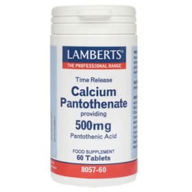 LAMBERTS Calcium Pantothenate 500mg Συμπλήρωμα με Ασβέστιο για το Ανοσοποιητικό Σύστημα 60 Ταμπλέτες