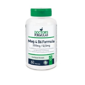 DOCTORS FORMULAS Mag 200mg & B6 12.5mg Formula 60 Κάψουλες