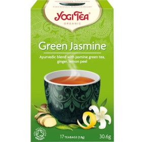 YOGI TEA Green Jasmine Organic Tea for Stimulation, Slimming & Digestion 17 Sachets 30.6g
