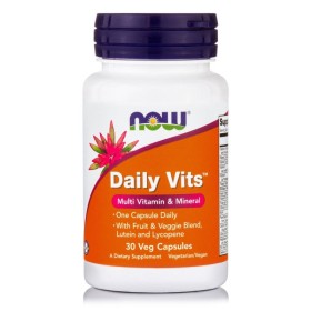 NOW Daily Vits™ Πολυβιταμινούχος Φόρμουλα 30 Φυτικές Κάψουλες