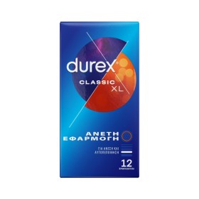 Durex Classic Xl Προφυλακτικά για Άνετη Εφαρμογή 12 Τεμάχια Durex Classic Xl Προφυλακτικά για Άνετη Εφαρμογή 12 Τεμάχια