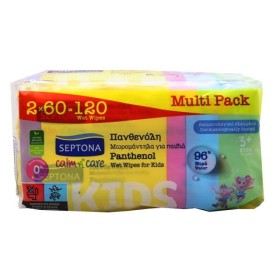 Septona Promo Calm N Care Kids Panthenol Μωρομάντηλα με Πανθενόλη για Παιδιά 2x60 Τεμάχια