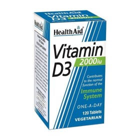 HEALTH AID Vitamin D3 2000iu Dietary Supplement with Vitamin D3 120 Tablets