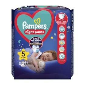 Pampers Night Pants Μέγεθος 5 (11-17kg) Πάνες Βρακάκι 22 Τεμάχια