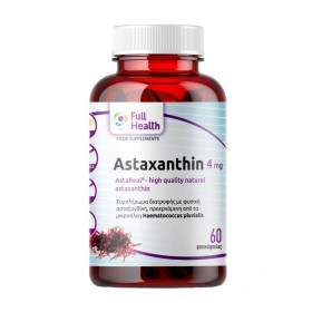 Full Health Astaxanthin AstaReal® 4 mg Συμπλήρωμα Διατροφής με Φυσική Ασταξανθίνη 60 Φυτικές Κάψουλες Full Health Astaxanthin AstaReal® 4 mg Συμπλήρωμα Διατροφής με Φυσική Ασταξανθίνη 60 Φυτικές Κάψουλες