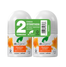 Dr. Organic Promo Manuka Honey Deodorant Αποσμητικό Roll On με Μέλι Μανούκα 50ml [-50% Στο 2ο Προϊόν]