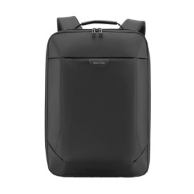 Nautica Backpack Laptop Nylon Μαύρο Σακίδιο Πλάτης για Laptop 15.6 22L