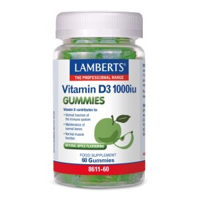 Lamberts D3 1000IU για την Υγεία των Οστών με Φυσική Γεύση Μήλου 60 Ζελεδάκια Lamberts D3 1000IU για την Υγεία των Οστών με Φυσική Γεύση Μήλου 60 Ζελεδάκια
