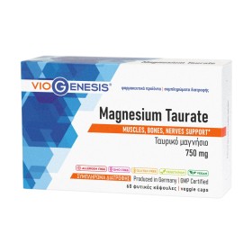 VioGenesis Magnesium Taurate 750mg Μαγνήσιο 60 Φυτικές Κάψουλες