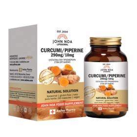 John Noa Superherbs Curcumi 250mg + Piperin 10mg 60 Φυσικές Κάψουλες John Noa Superherbs Curcumi 250mg + Piperin 10mg 60 Φυσικές Κάψουλες
