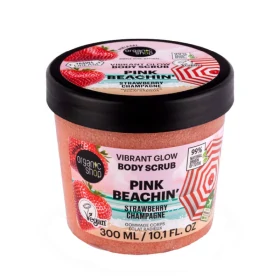 Organic Shop Travel Dream Vibrant Glow Pink Beachin' Body Scrub Απολεπιστικό Σώματος με Φράουλα 300ml