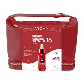 Vichy Promo Liftactiv Collagen Specialist 16 Bonding Serum Ορός Προσώπου 30ml & Δώρο Liftactiv Collagen Specialist 16 Κρέμα Νυκτός 15ml & Νεσεσέρ
