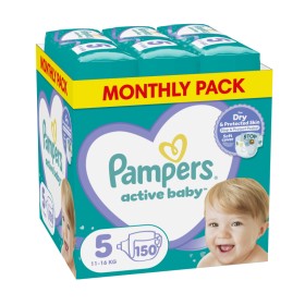 Pampers Active Baby Μέγεθος 5 (11-16 Kg) Βρεφικές Πάνες 150 Τεμάχια [Monthly Pack]