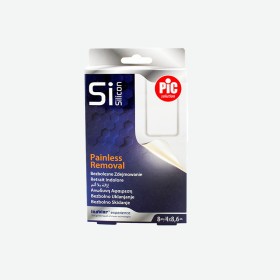 Pic Silicon Painless Removal Strips Αυτοκόλλητα Επιθέματα Ανώδυνης Αφαίρεσης 4x8.6cm 8 Τεμάχια