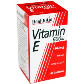 HEALTH AID Vitamin E 600iu Natural Supplement with Vitamin E for Strengthening the Immune & Cardiovascular System 60 capsules