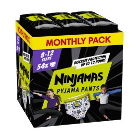 Pampers Ninjamas Pyjama Pants Πάνες Βρακάκι για Αγόρια 8-12 Ετών (27-43kg) 54 Τεμάχια [Monthly Pack]