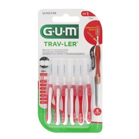 GUM 1314 0,8MM Interdental Brushes Color Red 6 Pieces
