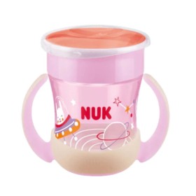 Nuk Mini Magic Cup Night Παιδικό Ποτηράκι με Χείλος & Καπάκι 6m+ Ροζ 160ml [10.751.352]