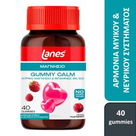 Lanes Gummy Calm Ενηλίκων με Κιτρικό Μαγνήσιο για Αρμονία του Μυϊκού & Νευρικού Συστήματος 40 Ζελεδάκια Lanes Gummy Calm Ενηλίκων με Κιτρικό Μαγνήσιο για Αρμονία του Μυϊκού & Νευρικού Συστήματος 40 Ζελεδάκια