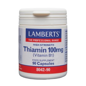Lamberts Thiamin 100mg Vitamin B1 Συμπλήρωμα με Βιταμίνη Β1 για Νευρικό Σύστημα ,μύες & Καρδιά 90 Κάψουλες Lamberts Thiamin 100mg Vitamin B1 Συμπλήρωμα με Βιταμίνη Β1 για Νευρικό Σύστημα ,μύες & Καρδιά 90 Κάψουλες