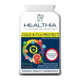 Healthia Cold & Flu Protect για το Κρυολόγημα 894mg 60 Κάψουλες