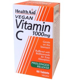 HEALTH AID Vitamin C 1000mg Prolonged Release  Συμπλήρωμα Διατροφής με Βιταμίνη C 60 Ταμπλέτες