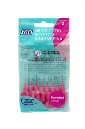 Tepe Interdental Brushes Size 0 [0.4mm] in Color Fuchsia