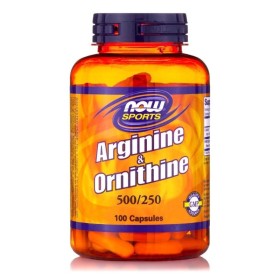 Now Sports Arginine-Ornithine 500/250mg Συμπλήρωμα για Παραγωγή Ενέργειας 100 Κάψουλες