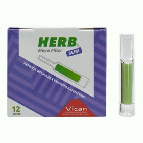 HERB  Micro Filter Slim for Slim Cigarettes 12 Τεμάχια