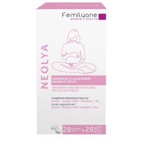 BAILLEUL Neolya Pregnancy & Breastfeeding Nutritional Supplement for Pregnancy & Breastfeeding 28 Tablets & 28 Capsules