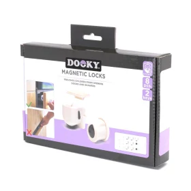 Dooky Safety Magnetic Locks Μαγνητικές Ασφάλειες Ντουλαπιών & Συρταριών 8 Τεμάχια & 2 Κλειδιά