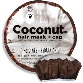 BEAR FRUITS Coconut Μάσκα Μαλλιών για Φυσική Υγρασία & Ενυδάτωση 20ml & Σκουφάκι Καρύδα