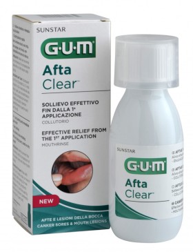GUM 2410Epigb Aftaclear Rinse Oral Solution for Canker sores 120ML