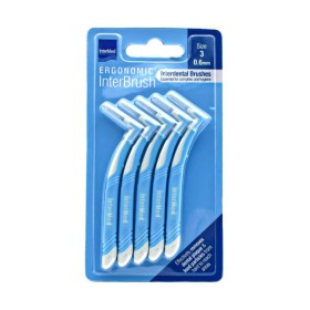 Intermed Ergonomic Interbrush Size 3 Μεσοδόντια Βουρτσάκια 0.6mm Χρώμα Γαλάζιο 5 Τεμάχια