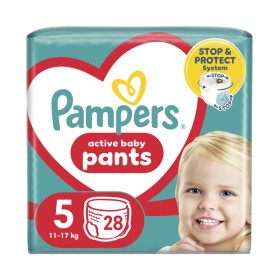 Pampers Active Baby Pants Μέγεθος 5 (11kg-17kg) Πάνες Βρακάκι 28 Τεμάχια