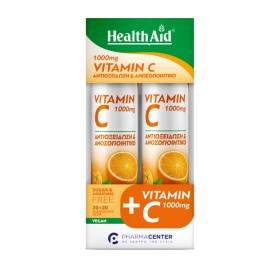 Health Aid Promo Vitamin C 1000mg με Γεύση Πορτοκάλι 2x20 Αναβράζουσες Ταμπλέτες Health Aid Promo Vitamin C 1000mg με Γεύση Πορτοκάλι 2x20 Αναβράζουσες Ταμπλέτες